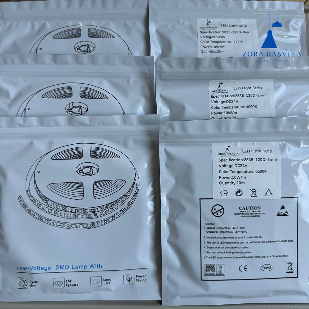 LED traka 2835, 24 V, 120 LED/m, 8 mm