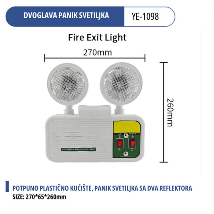 Dvoglava panik svetiljka